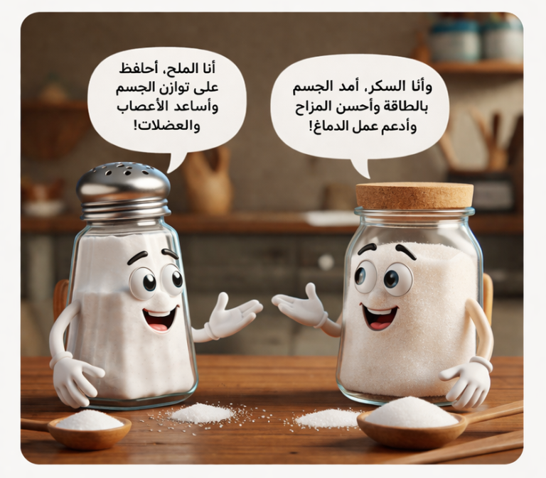 فوائد الملح والسكر